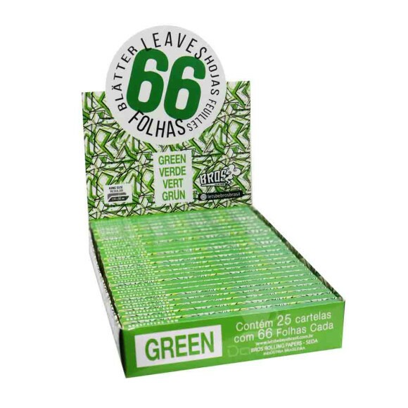 Caixa de Seda Bros Green King Size