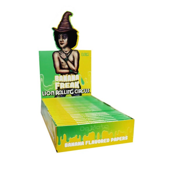 Caixa de Seda de Banana Lion Rolling Circus 1 1/4