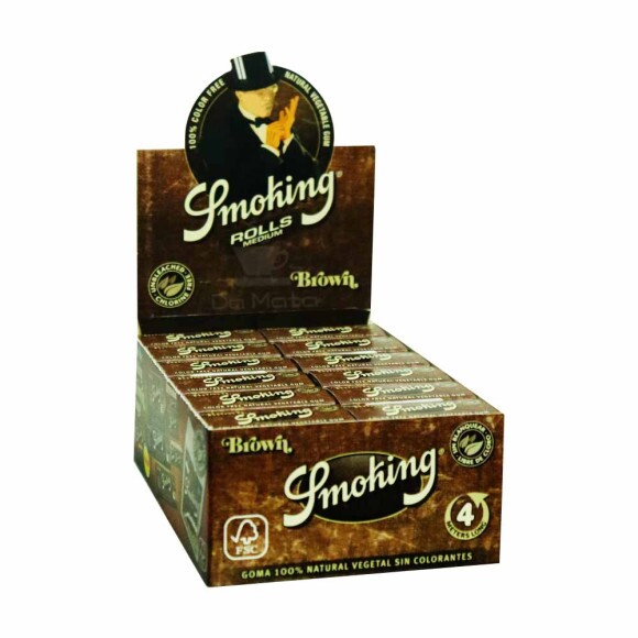 Caixa de Seda de Rolo Smoking Brown