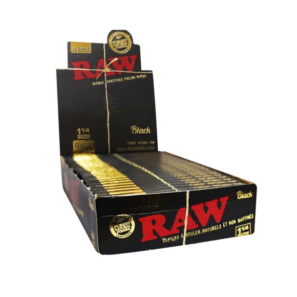 Caixa de Seda Raw Black 1 1/4