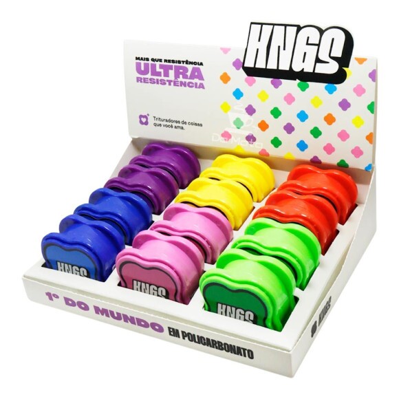 Caixa de Dichavador de Policarbonato KNGS Mini Colors 