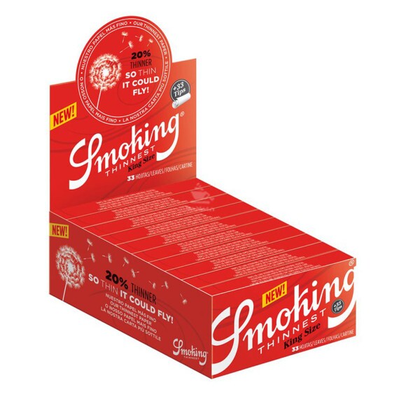 Caixa de Seda Smoking Thinnest c/ Piteira King Size