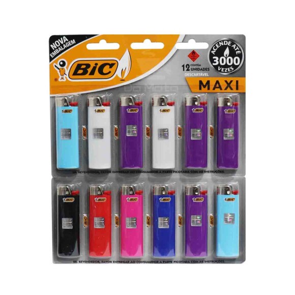 Cartela de Isqueiro Bic Maxi 