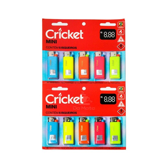 Catela de isqueiro Cricket Mini Neon