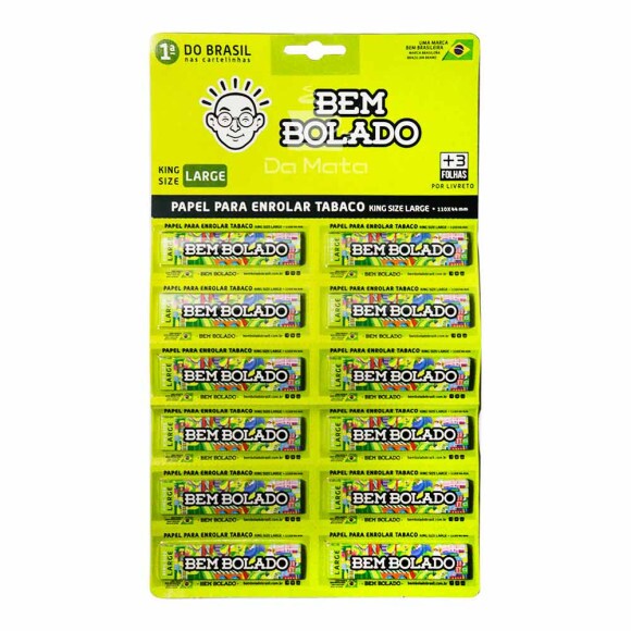 Cartela c/12 Sedas Bem Bolado Large King Size Slim