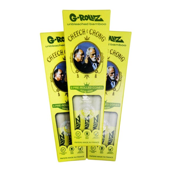 Cone G-Rollz King Size Unbleached Bamboo C/ 3 frente