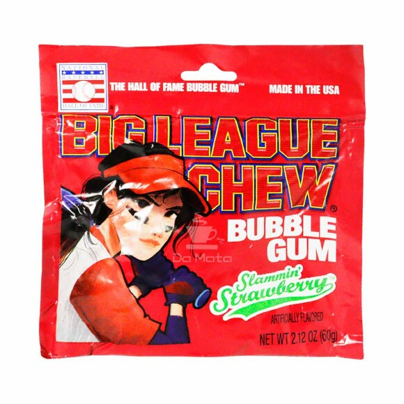 Chiclete Importado Big League Chew Strawberry