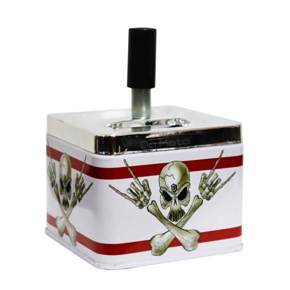Cinzeiro de Metal Caveira Rockstar