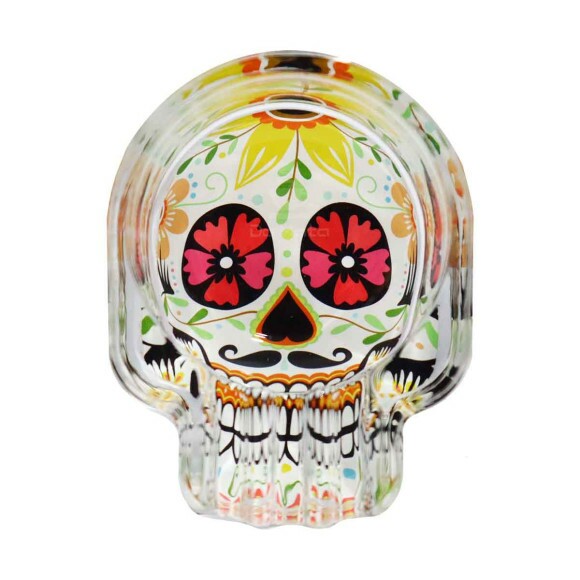 Cinzeiro de Vidro Caveira Mexicana