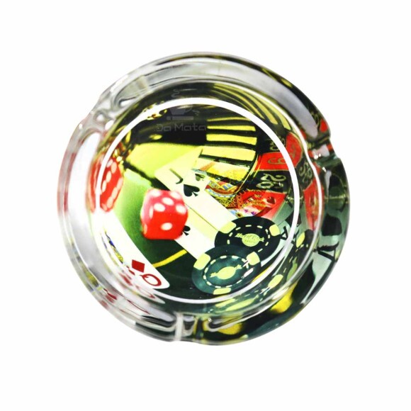 Cinzeiro de Vidro Redondo Poker