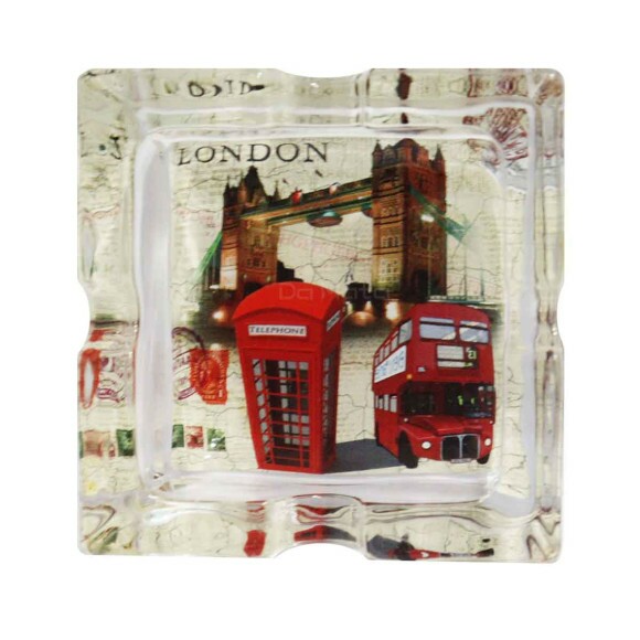 Cinzeiro de Vidro Quadrado Telephone