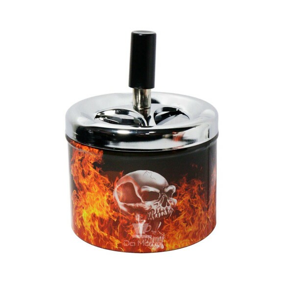 Cinzeiro de Metal c/ Tampa Skull in Hell