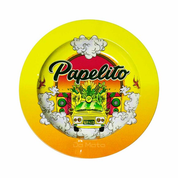 Cinzeiro de Metal Papelito Amarelo