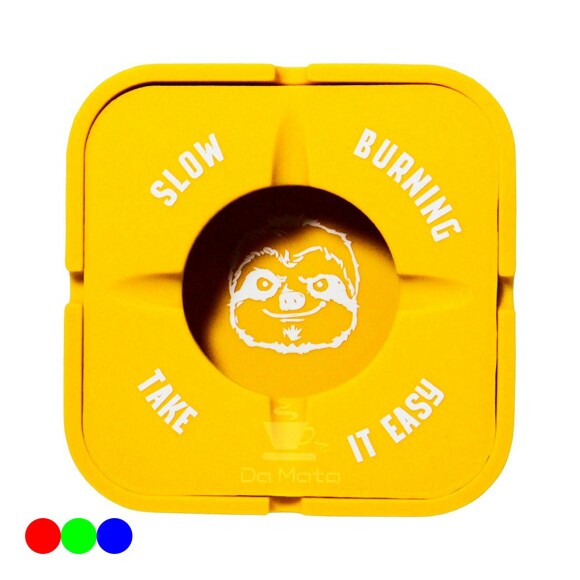 Cinzeiro de Silicone Slow Burning amarelo