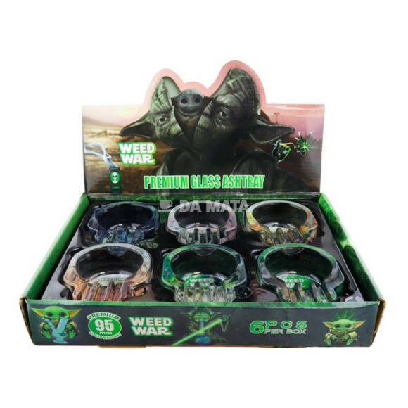Caixa de Cinzeiro de Vidro Weed War tabacaria da mata 