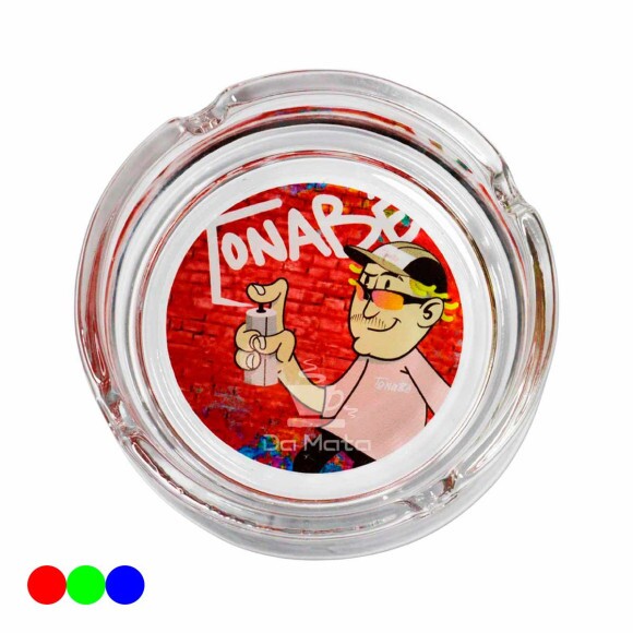 Cinzeiro de Vidro Redondo To Na Bê vermelho