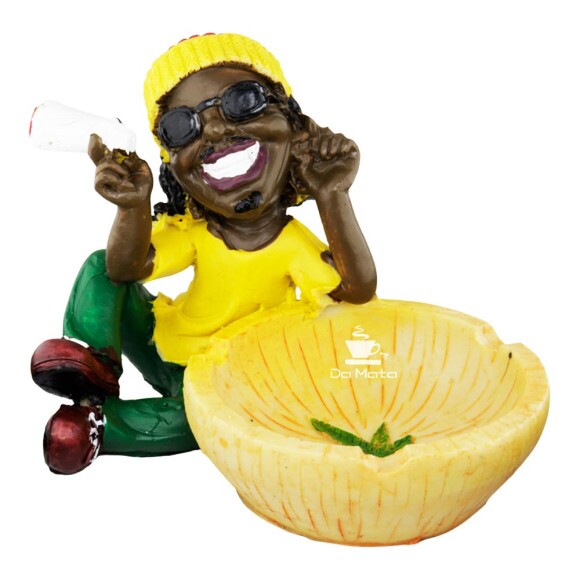 Cinzeiro de Resina Bob Marley Reggae de frente