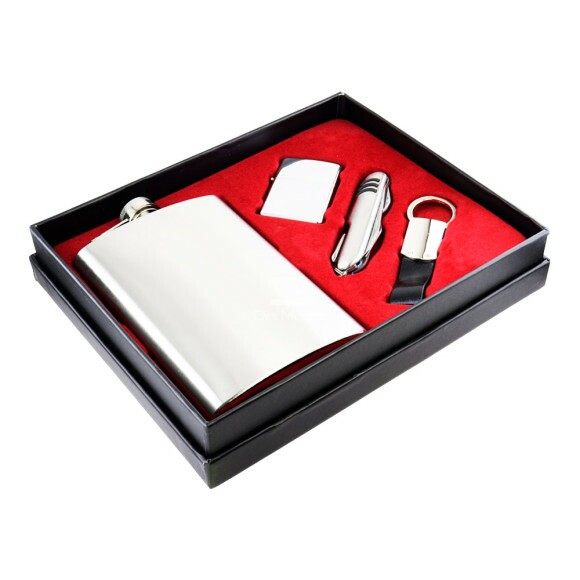 Kit de Cantil Metal C/ Acessórios de lado tabacaria da mata