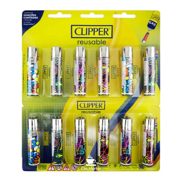 Cartela de Isqueiro Clipper Hippie Party