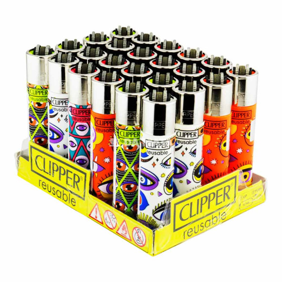 Caixa de Isqueiro Clipper Look AT ME + LB de lado tabacaria da mata