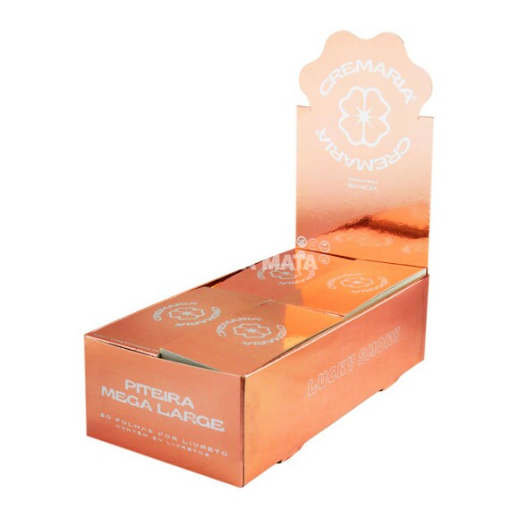 Caixa de Piteira Cremaria Mega longa Rose de lado tabacaria da mata