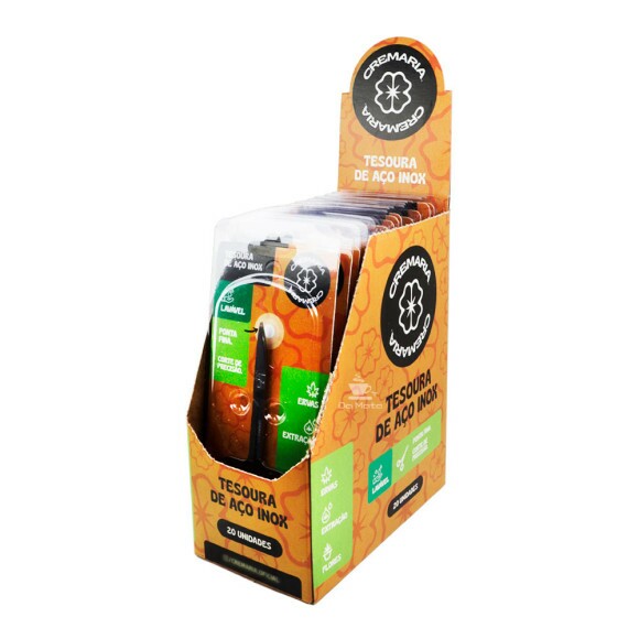 Caixa de Tesoura Cremaria Ponta Fina 