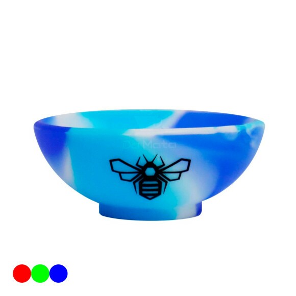 Cuia de Silicone Pequena Cultura Dab azul branco