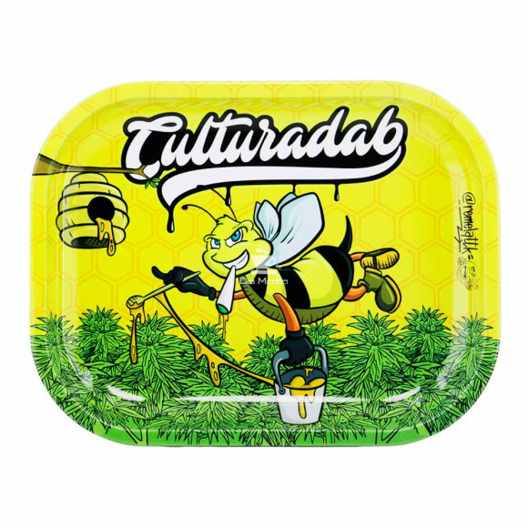 Bandeja de Metal Pequena Cultura Dab de frente