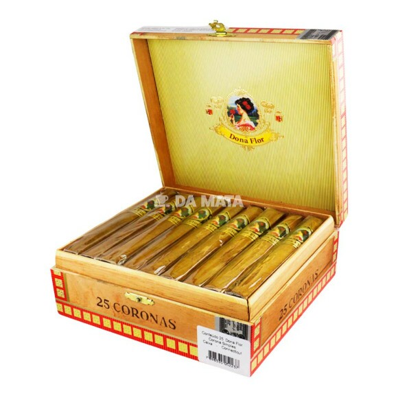 Caixa de Charuto Dona Flor Corona Connecticut de lado tabacaria da mata