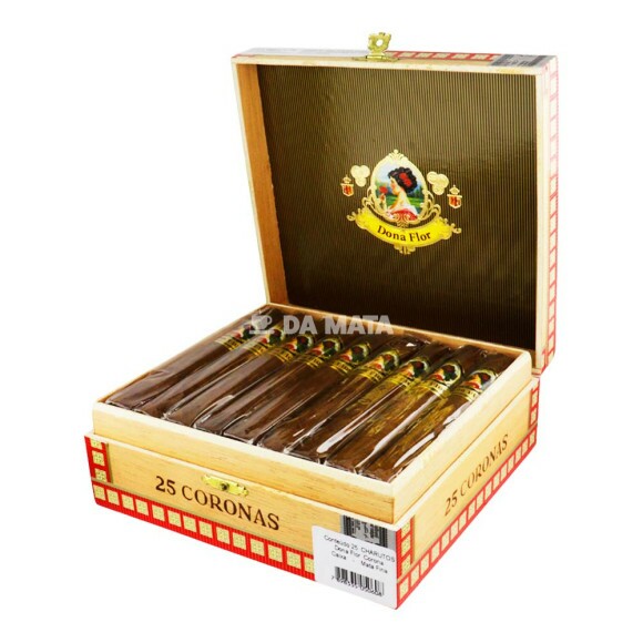 Caixa de Charuto Dona Flor Corona Mata Fina de lado tabacaria da mata