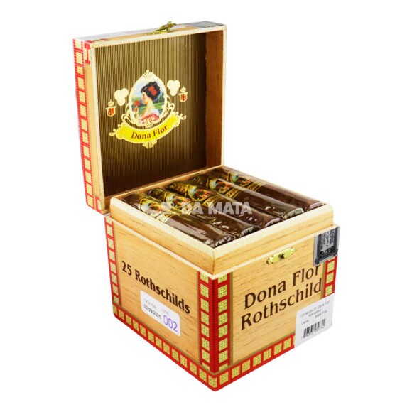 Caixa de Charuto Dona Flor Rothschild Mata Fina de lado tabacaria da mata