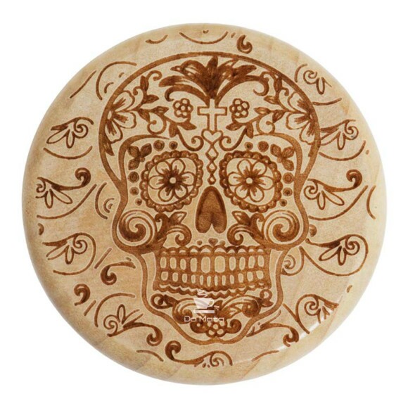 Dichavador de Madeira Skull With Cross de frente