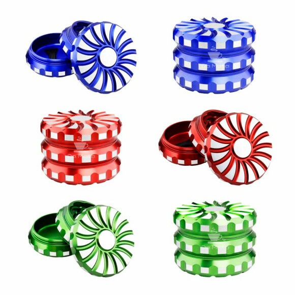 Caixa de Dichavador Metal 3 Partes 63mm de frente