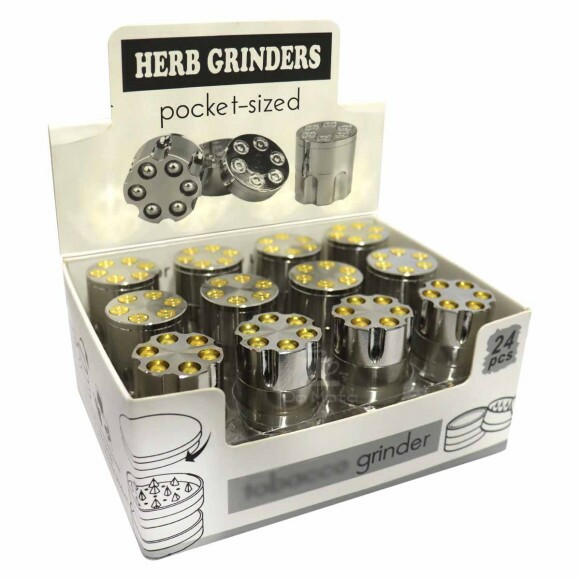 Caixa de Dichavador de Metal Tambor de Bala