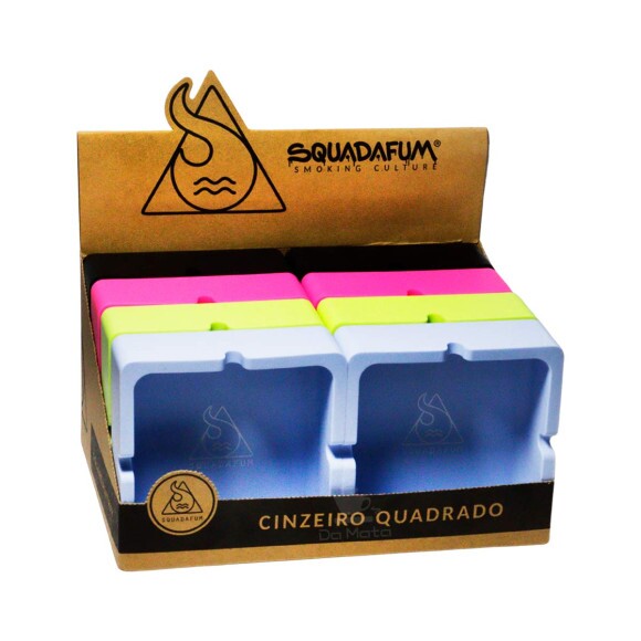 Display de Cinzeiro de Silicone Squadafum Quadrado 
