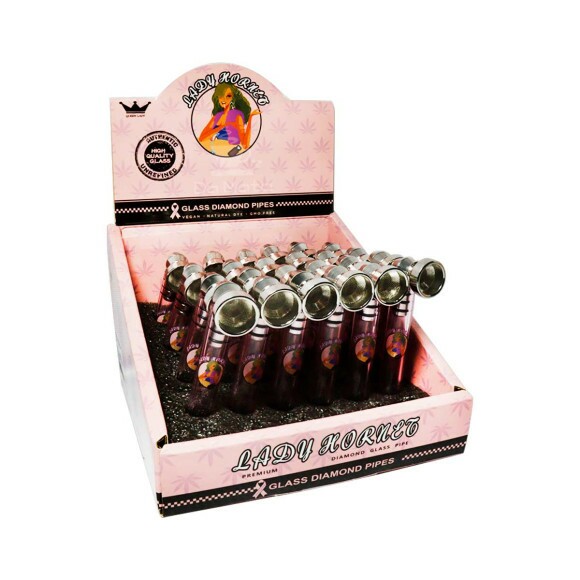 Caixa de Pipe de Vidro e Metal Lady Hornet