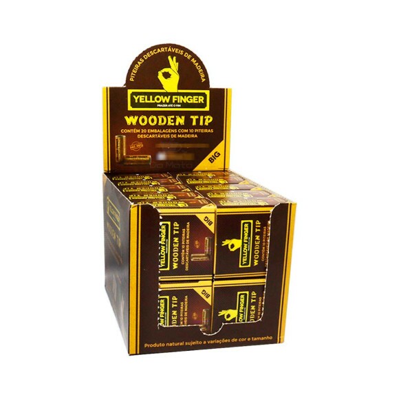 Caixa de Piteira de Madeira Yellow Finger Big