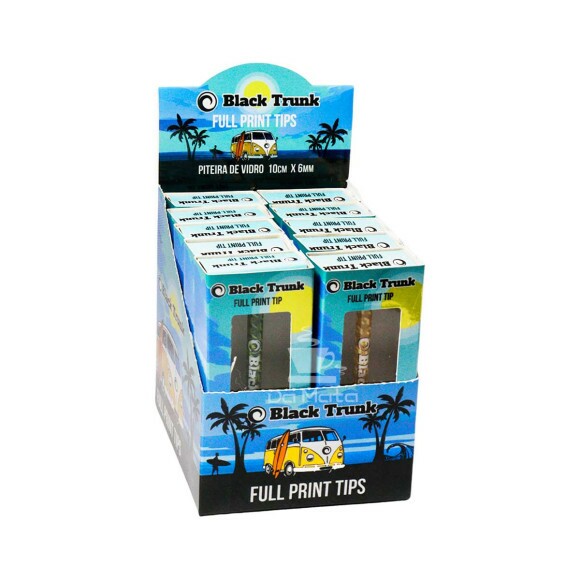 Caixa de Piteira de Vidro Black Trunk Longa Full Print Colors
