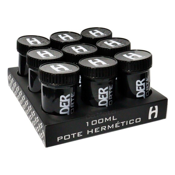Display de Pote Hermético Holder 100ml Preto
