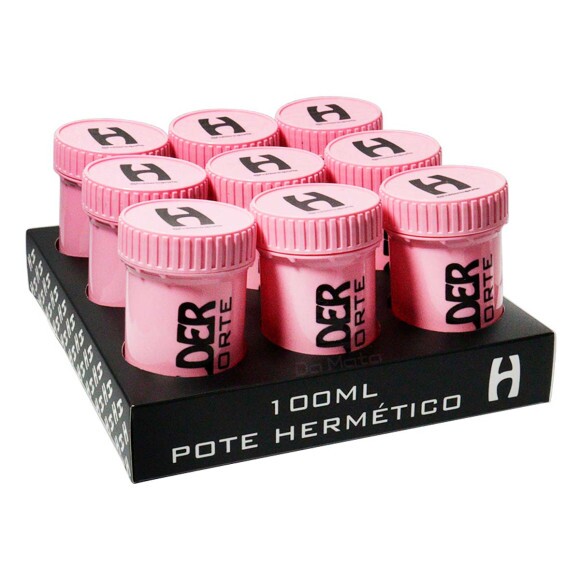 Display de Pote Hermético Holder 100ml Rosa Claro