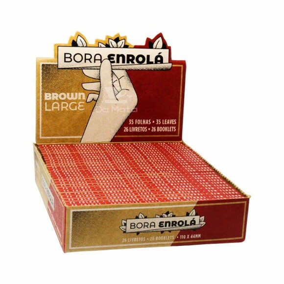 Caixa de Seda Bora Enrolá Brown Large c/ 26 Livretos