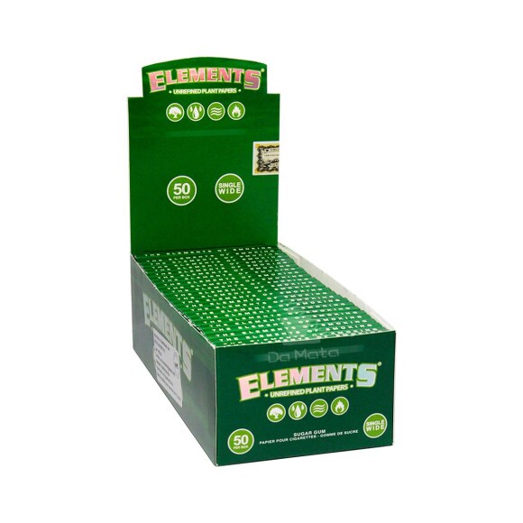 Caixa de Seda Elements Green Single Wide 