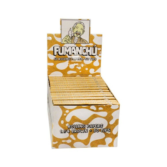 Caixa de Seda Fumanchú Brown 1 1/4 + Piteira