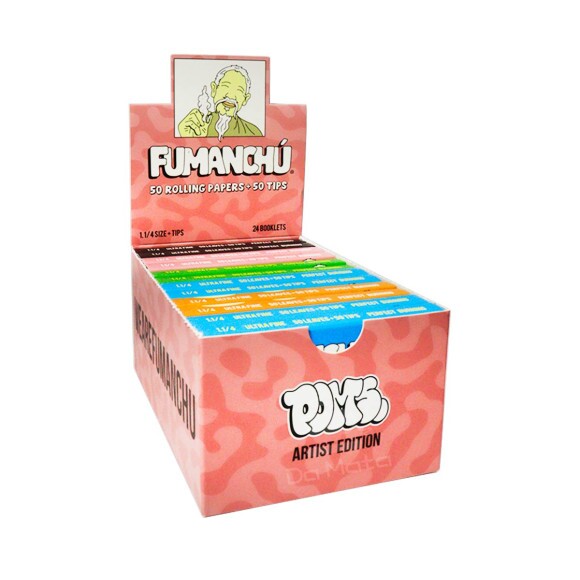 Caixa de Seda Fumanchú 1 1/4 + Piteira