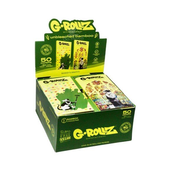 Caixa de Seda c/ Piteiras G-Rollz K.Slim Hemp