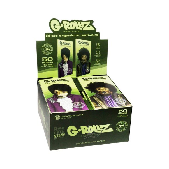 Caixa de Seda com Piteiras G-Rollz K.Slim Unrefined