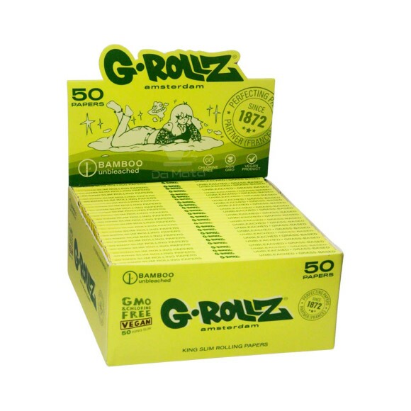 Caixa de Seda G-Rollz King Slim Unbleached