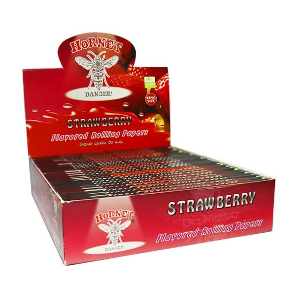 Caixa de Seda Hornet sabor Morango King Size