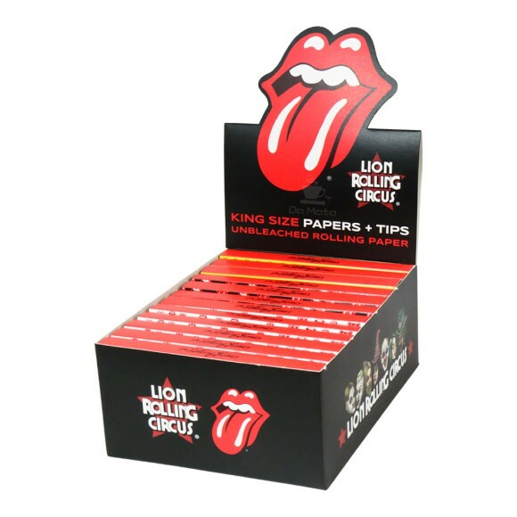 Caixa de Seda Lion Rolling Circus Rolling Stones King Size c/ Piteira