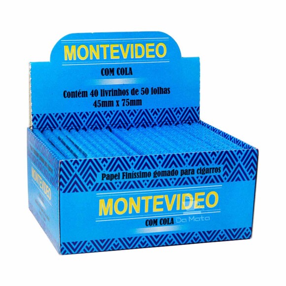Caixa de Papel Para Enrola Cigarro Montevideo com Cola 45mm x 75mm